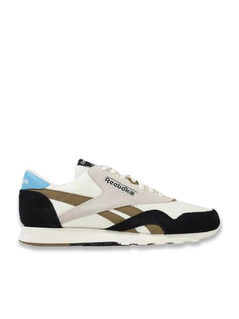 reebok men's classic vintage off white casual sneakers