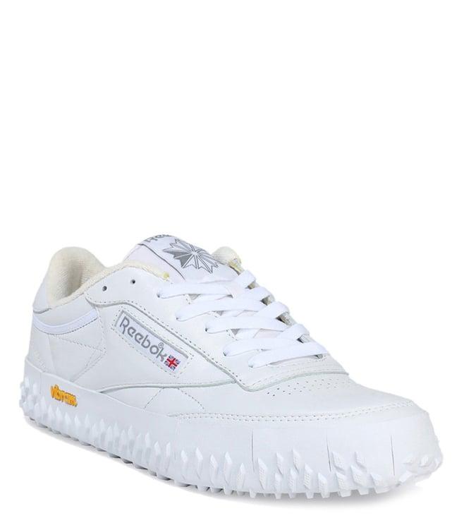 reebok men's classics club c vibram white sneakers