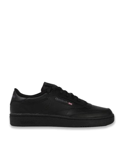 reebok men's club c 85 black casual sneakers