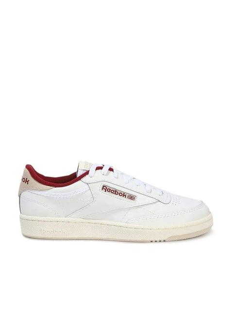 reebok men's club c 85 white casual sneakers