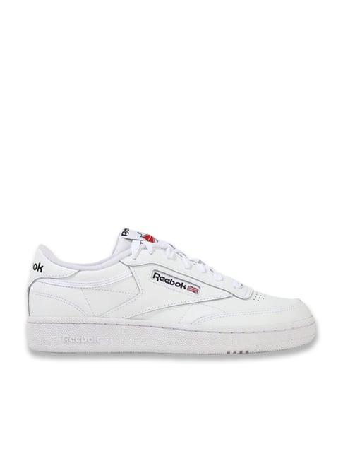 reebok men's club c 85 white casual sneakers