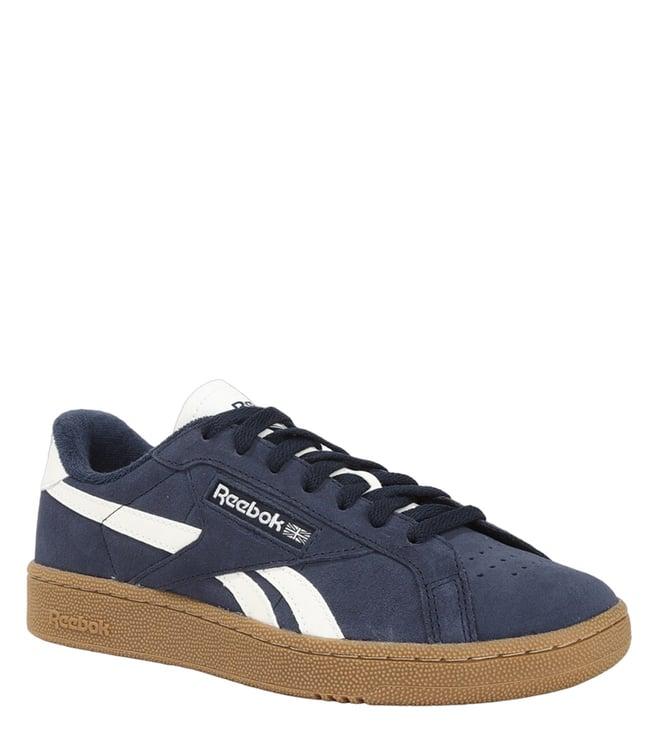 reebok men's club c grounds uk navy sneakers