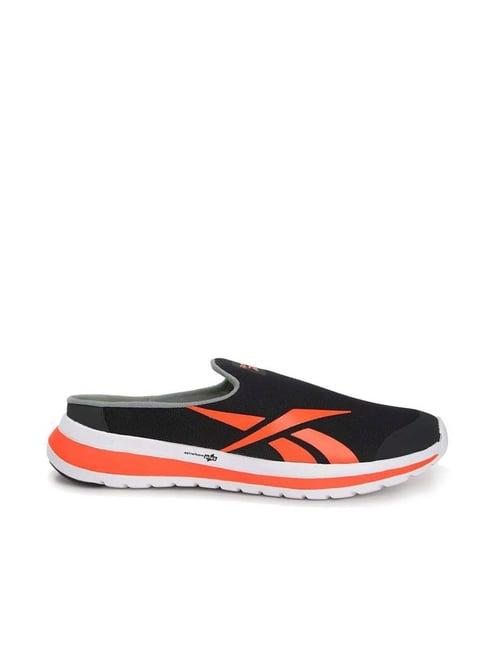 reebok men's cushion nest black mule shoes