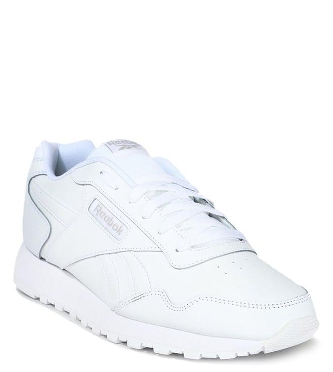 reebok men's glide white sneakers