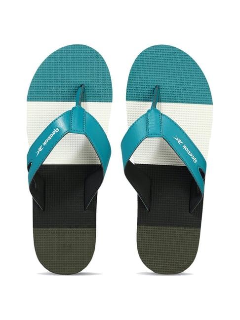 reebok men's jk sea green flip flops