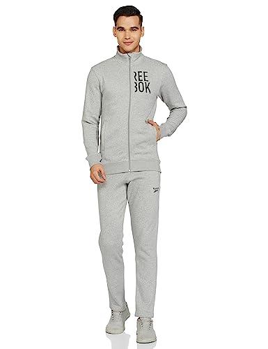 reebok men's rbk neo vector ts tracksuit (ht9159-l, medium grey heather, l)