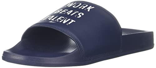 reebok men eva vector slide swim slides vector navy-white uk 6