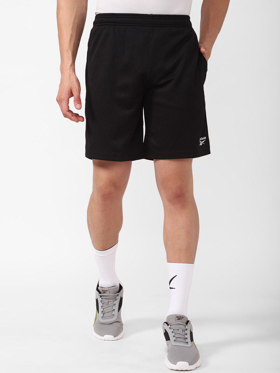 reebok men fnd poly knit sports shorts