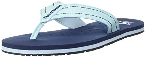 reebok men pu robb flip pro swim slides vector navy-digital glow uk 7