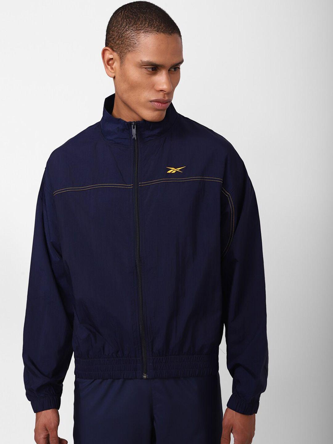 reebok men solid bomber jacket