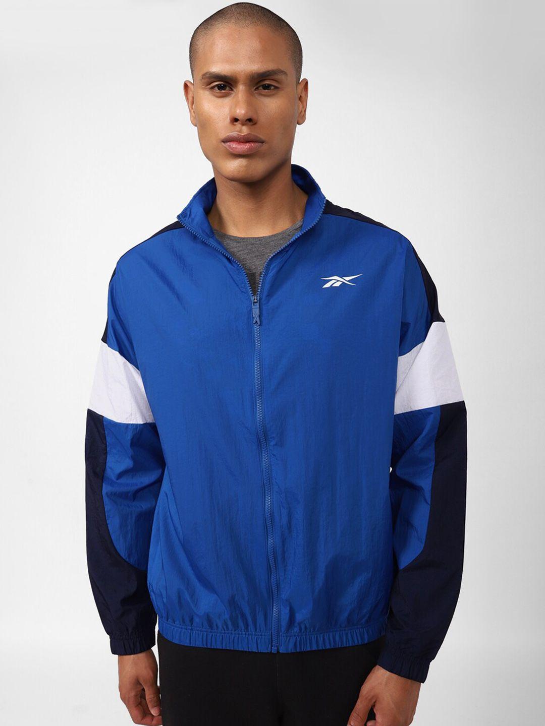 reebok men train woven sporty jacket