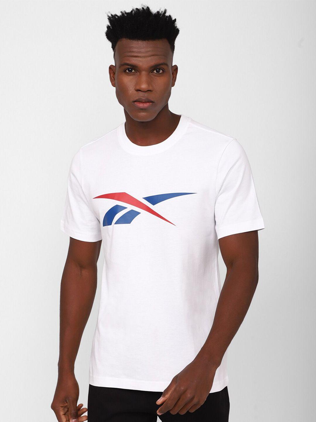 reebok men wce tee printed cotton t-shirt