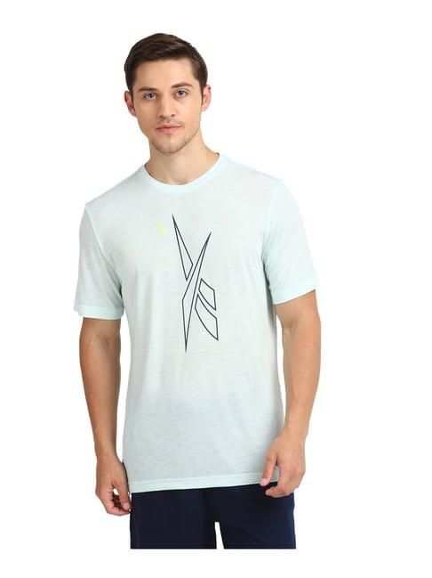 reebok myt ss aqua printed t-shirt