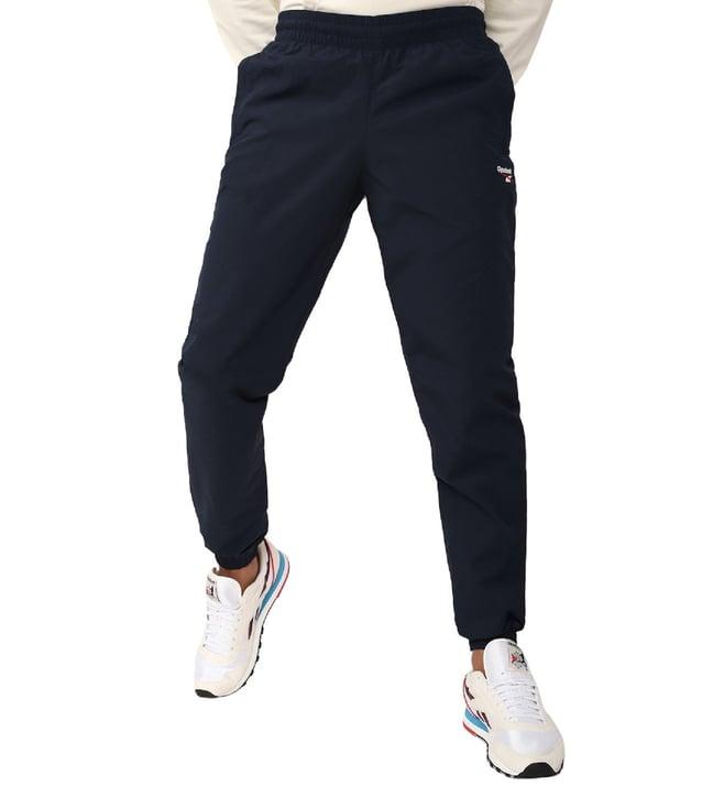 reebok navy logo regular fit joggers