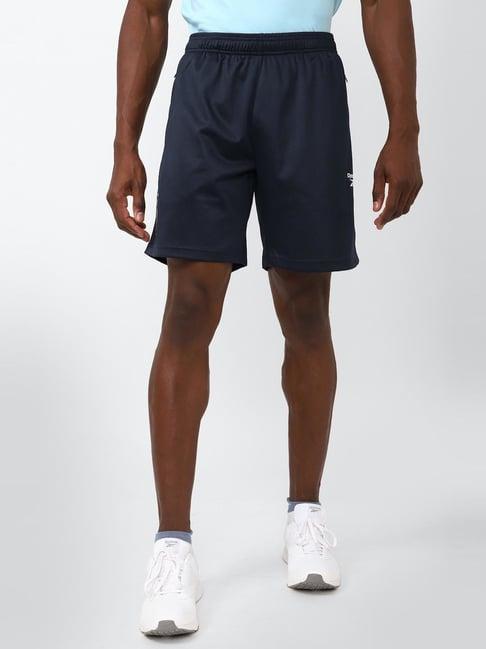 reebok navy regular fit shorts