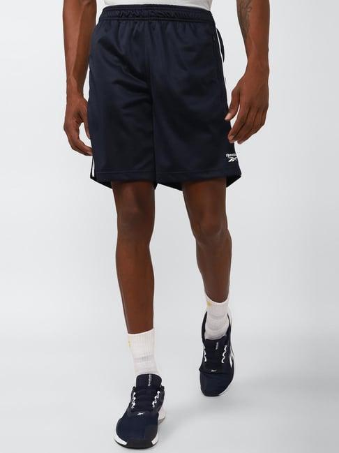 reebok navy regular fit shorts