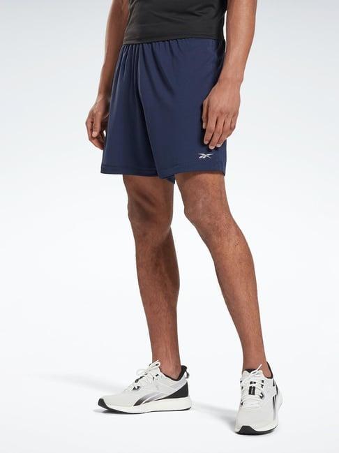 reebok navy regular fit shorts