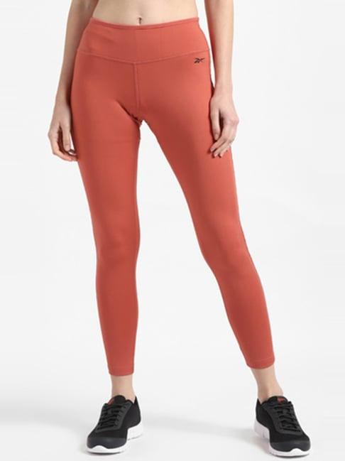 reebok peach mid rise sports tights