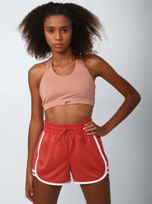 reebok pink plain sports bra