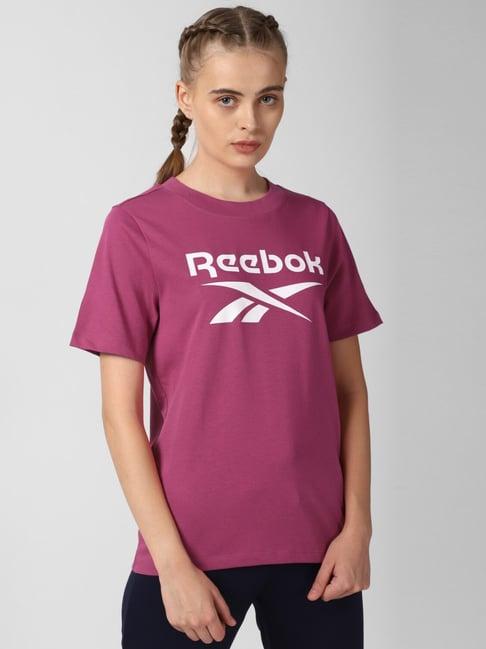 reebok pink printed t-shirt