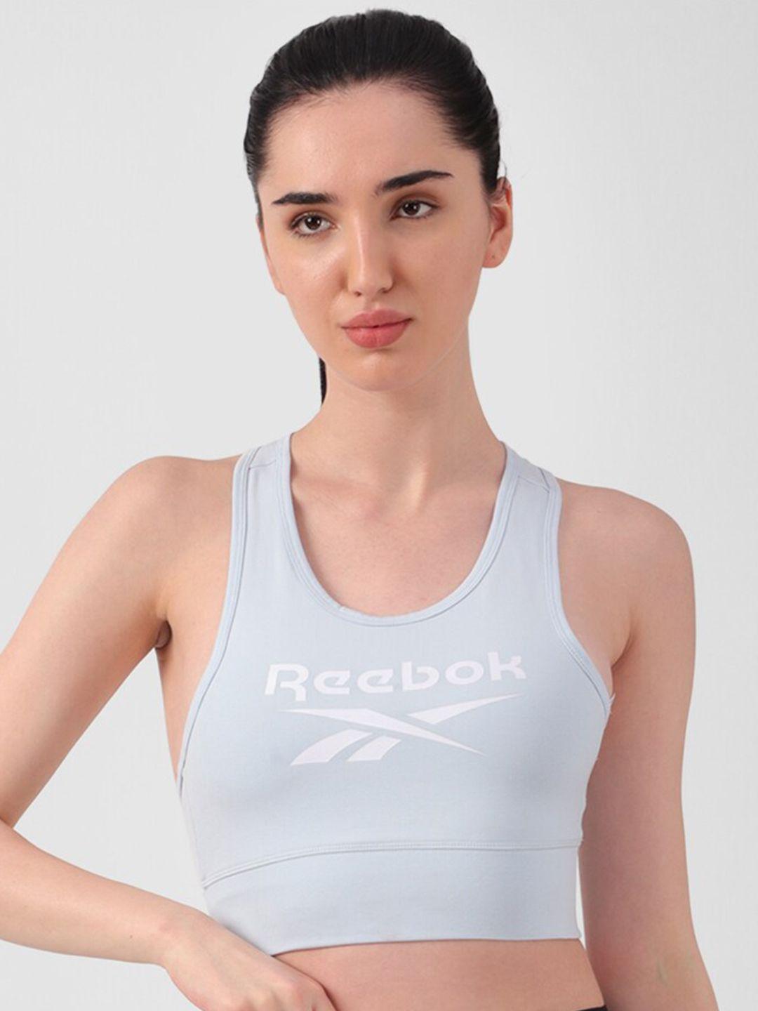 reebok printed workout bra with all day comfort