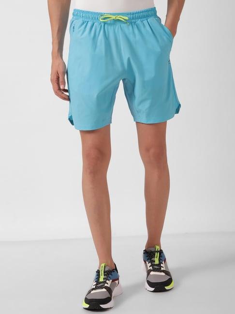 reebok training blue regular fit tennis shorts