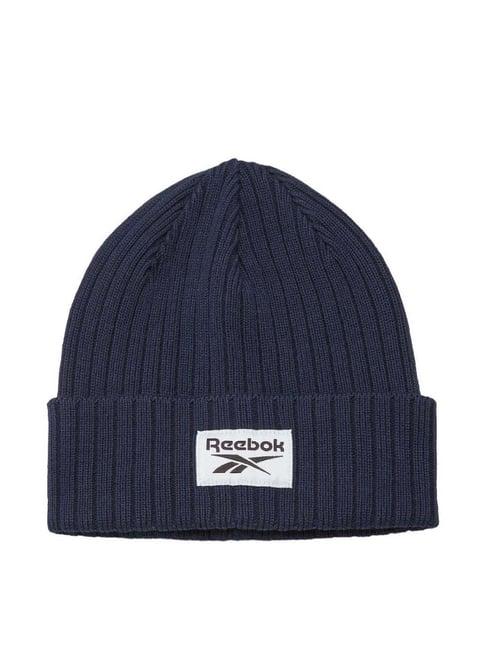 reebok training essentials navy textured beanies