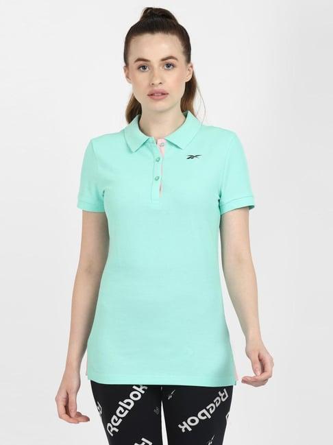 reebok turquoise slim fit t-shirt