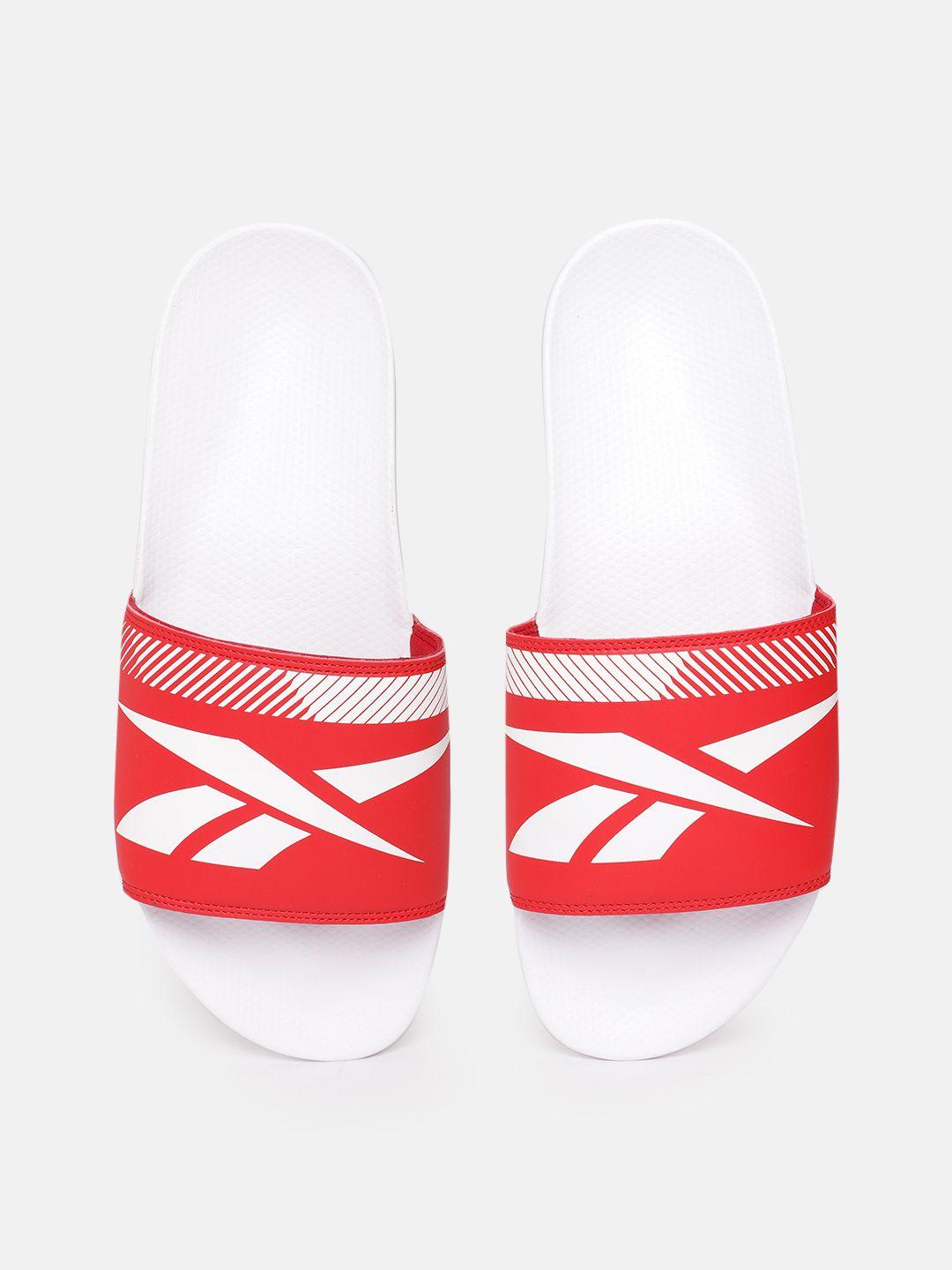 reebok unisex brand logo printed sliders