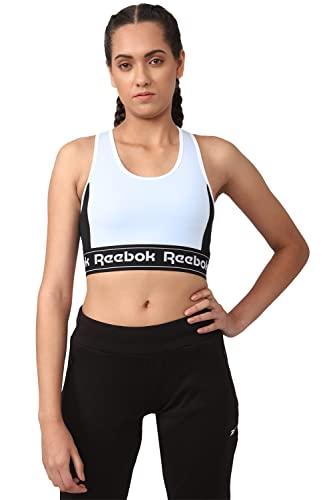 reebok women's cotton wire free classic sports bra (ic4099_blue