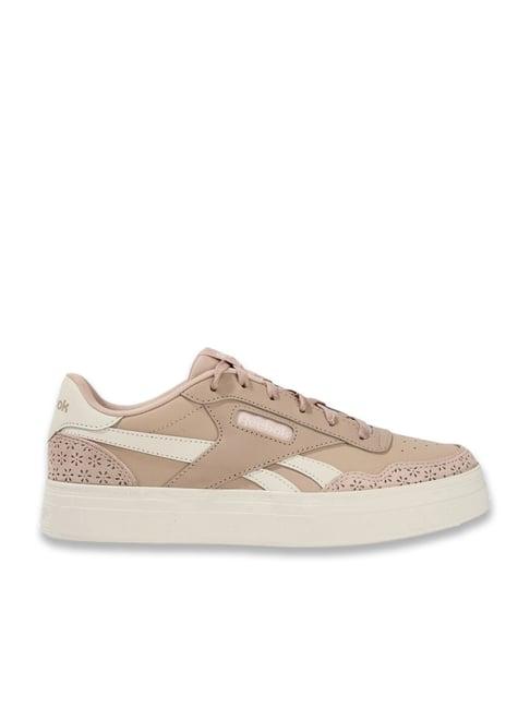 reebok women's court advance bold classics dusty pink sneakers