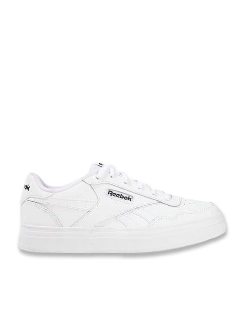 reebok women's court advance bold classics white sneakers