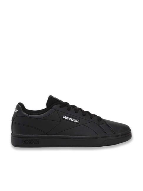 reebok women's court clean black sneakers