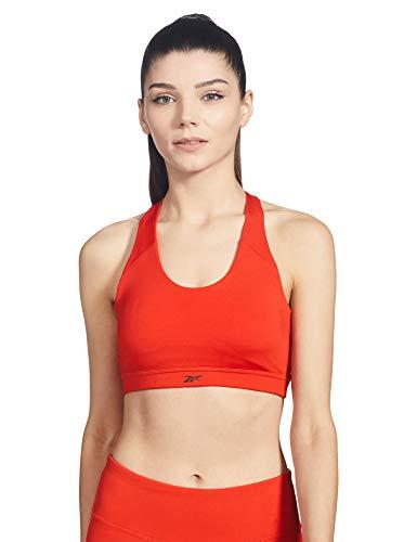 reebok women's polyester blend wire free training bra sports (gl2882_insred_38d)