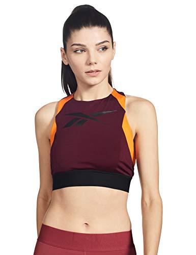 reebok women's polyester wire free training bra sports (gm3405_maroon_38d)