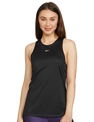 reebok women's polyester wor run speedwick tank tops (gs1923_xl, black, xl)