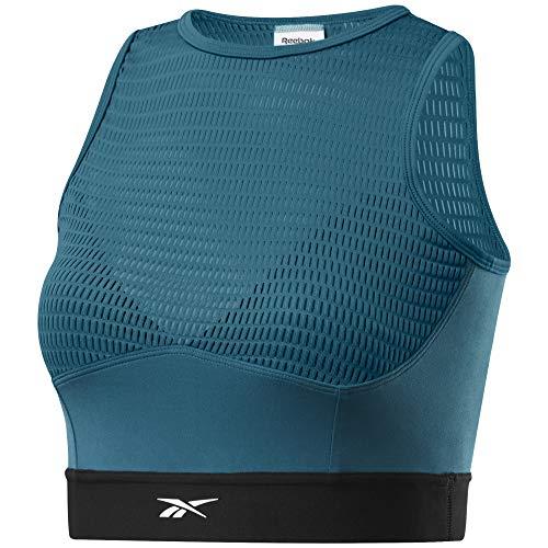 reebok women's regular fit top (fk7047_heritage teal_medium