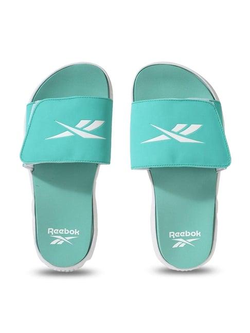 reebok women's rio green slides