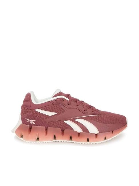 reebok women's zig dynamica 4 maroon running shoes