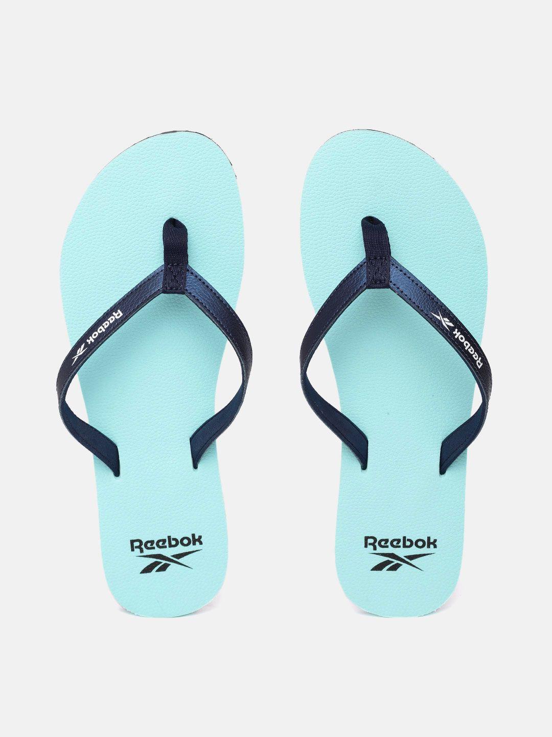 reebok women blue solid thong flip-flops