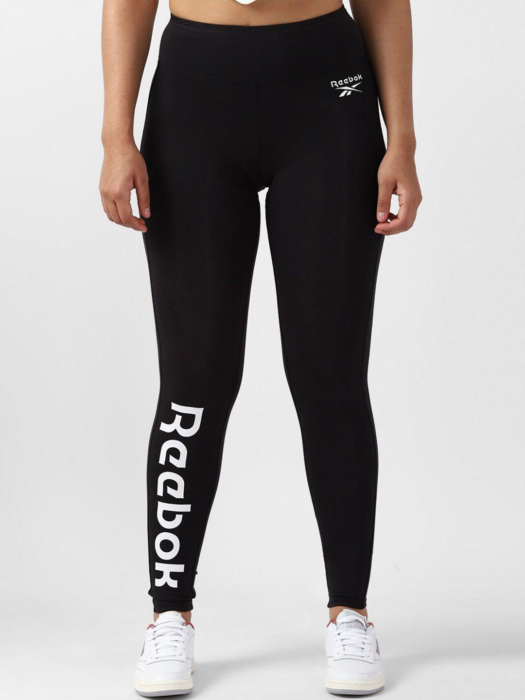 reebok women brand logo printed classics app tights