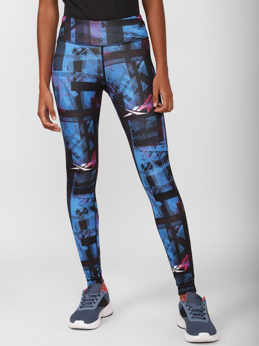 reebok women training wor myt all over printed tights