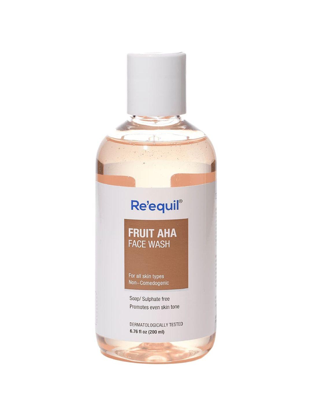reequil fruit aha face wash for hyperpigmentation & skin brightening 200ml