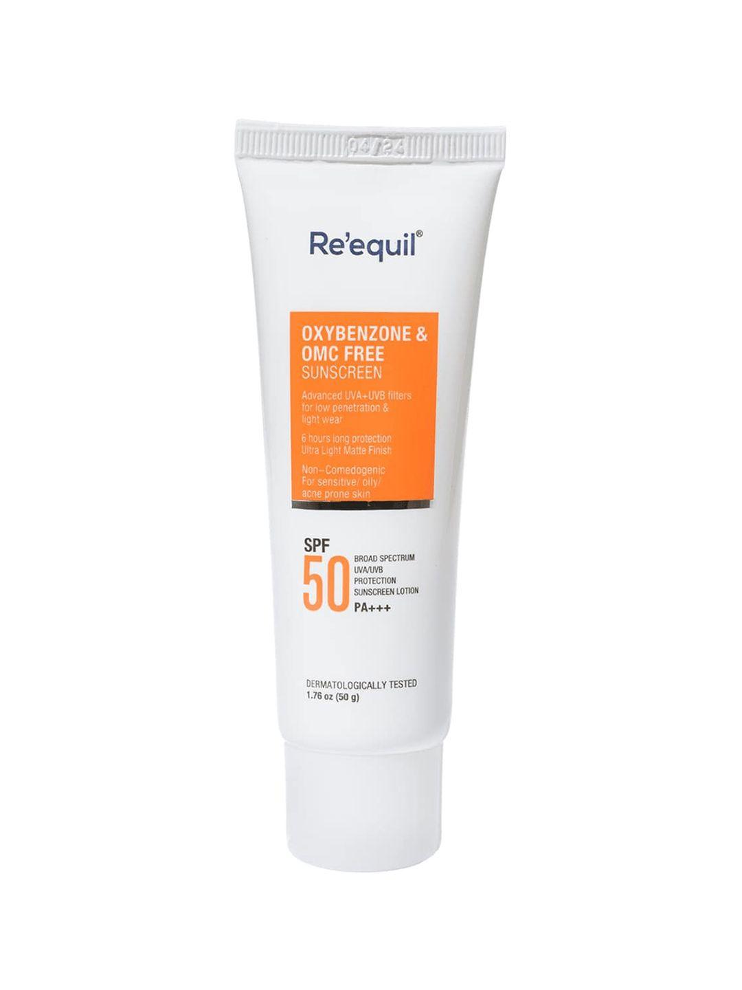 reequil oxybenzone and omc free sunscreen spf 50 pa+++  for oily skin