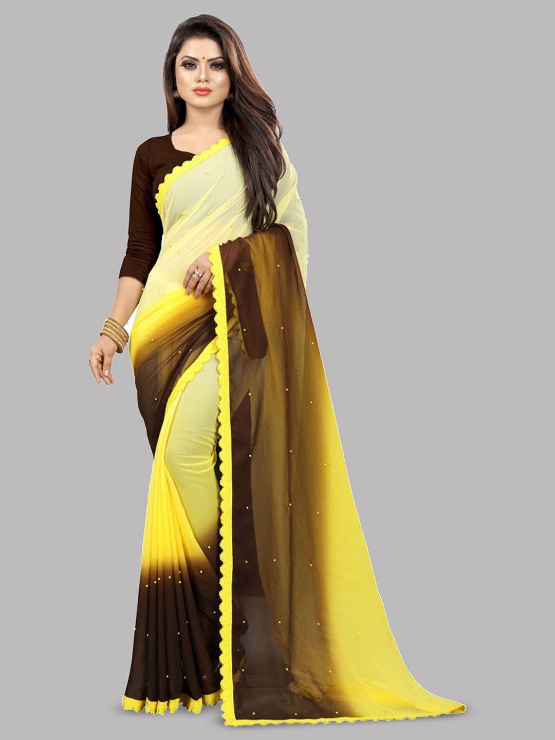 reeta fashion ombre beads and stones pure georgette saree