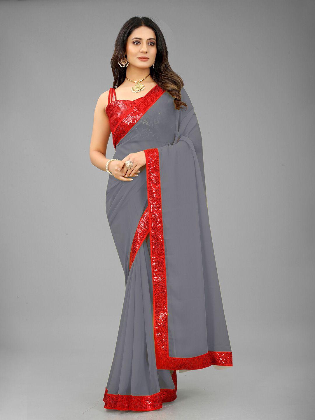 reeta fashion sequinned pure georgette saree