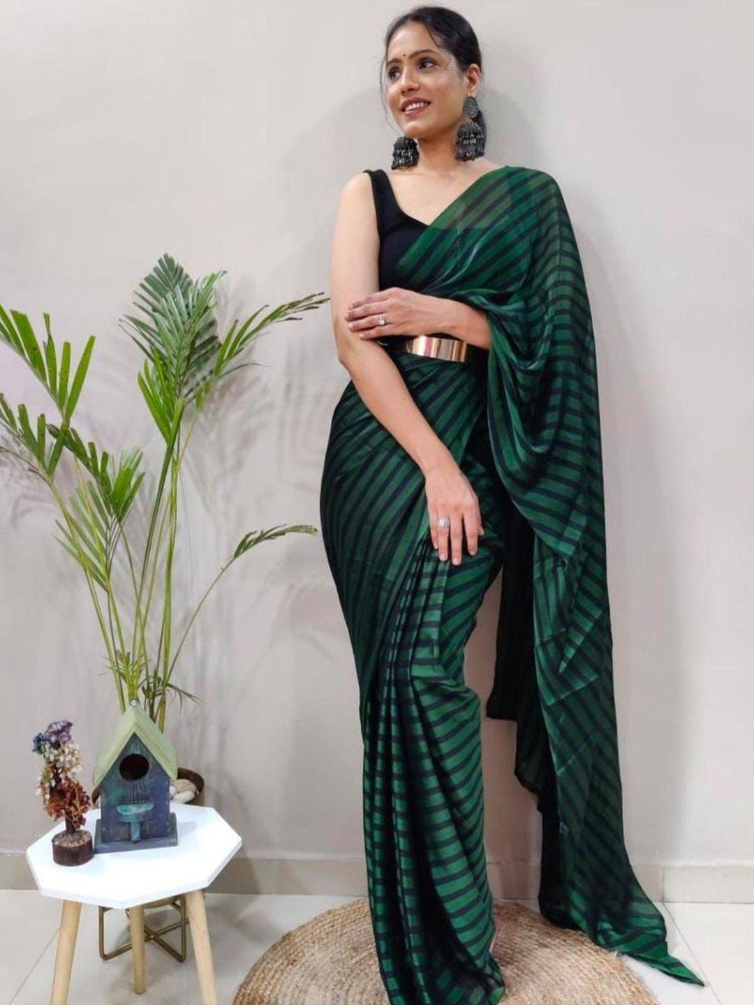 reeta fashion striped silk blend saree