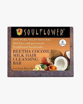 reetha coconut milk hair cleansing bar soap