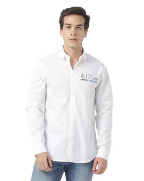 reflective logo placement print shirt