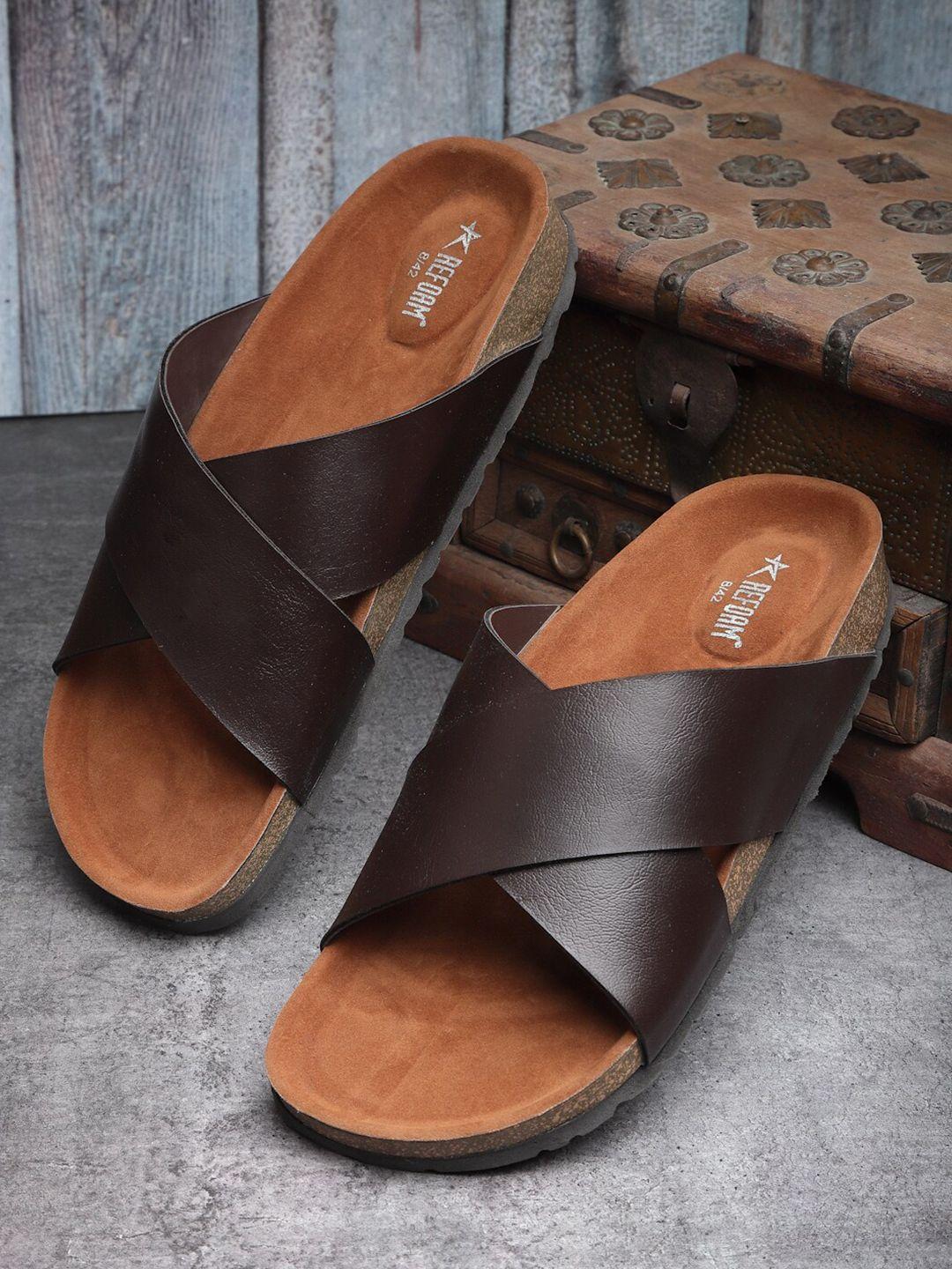 refoam men brown comfort sandals